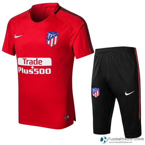 Atlético de Madrid Training Shirts Set Komplett 2017-18 Rote Fussballtrikots Günstig
